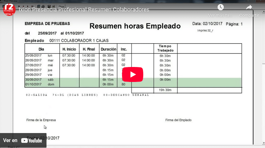 Resumen- Colaborador Captura de pantalla del video de T2app control y seguridad En youtube